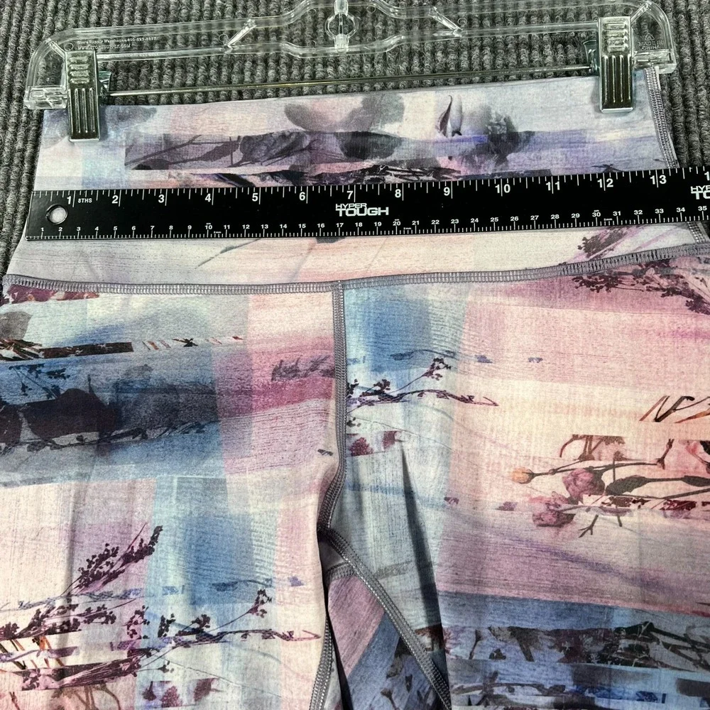 Lululemon Wunder Under High Rise Leggings Womens 8 Purple Striped Active Casual